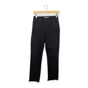 Levi’s Black 724 High-Rise Straight Crop Jeans Size 25